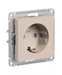 Розетка AtlasDesign 16А с заземл. со шторками механизм песочн. SE ATN001245