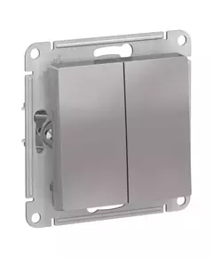 Выключатель 2-кл. AtlasDesign Aqua IP44 (сх.5) 10AX механизм алюм. SE ATN440351