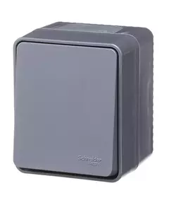 Выключатель 1-кл. AtlasDesign Profi54 IP54О/У кнопочный 10АХ антрацит SE ATN544015