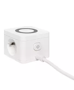 Удлинитель "Куб" 2 гнезда 3USB 2.4А+зарядное устройство 1.3 метра 1кв.мм EKF UBA-CUB-3-WC