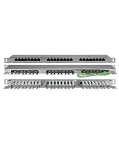 Патч-панель PPHD-19-24-8P8C-C5E-SH-110D высокой плотн. 19дюйм 0.5U 24 порта RJ45 кат.5E Dual IDC Hyperline 244077