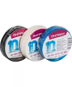 Изолента ПВХ 71 673 OIT-B15-10/WH бел. ОНЛАЙТ 71673