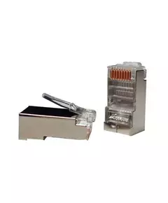 Разъем PLUG-8P8C-U-C5-SH-100 RJ45(8P8C) под витую пару кат. 5e экранир. универс. (для ож и мж кабеля) (уп.100шт) Hyperline 49375