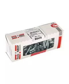 Болт DIN933 с шестигранной головкой М6х20 оцинк. (уп.80шт) Tech-KREP 105201