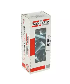 Болт DIN933 с шестигранной головкой М8х40 оцинк. (уп.25шт) Tech-KREP 105210