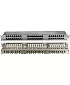 Патч-панель PPHD-19-48-8P8C-C5E-SH-110D высокой плотн. 19дюйм 1U 48 портов RJ-45 полный экран кат.5E Dual IDC Hyperline 420641