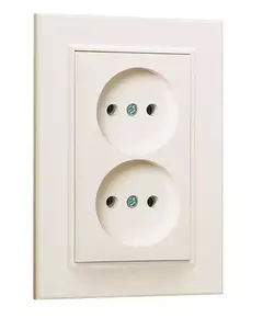 Розетка 2-м СП Karea 10А IP20 б/з крем. Makel 56010017