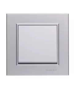 Выключатель 1-кл. СП Karea 10А IP20 сереб. Makel 56065001