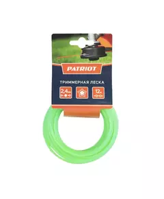 Леска D2.4мм L12м 240-12-3 картонный подвес звезда зел. PATRIOT 805205122
