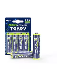 Аккумулятор ААА/HR03 1000мА.ч (блистер 4шт) TOKOV ELECTRIC TKE-NMA-HR03/B4