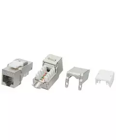 Вставка Keystone Jack RJ-45(8P8C) кат. 5e экранир. KJ9-8P8C-C5e-90-SH-F-WH Hyperline 432598