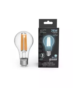 Лампа светодиодная филаментная Black Filament 26Вт A70 грушевидная 4100К нейтр. бел. E27 2700лм GAUSS 102902226