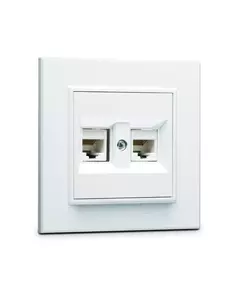Розетка компьютерная двойная СП Karea 16А IP20 CAT 5 бел. Makel 56001036