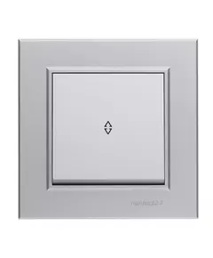 Переключатель проходной 1-кл. СП Karea 10А IP20 сереб. Makel 56065005