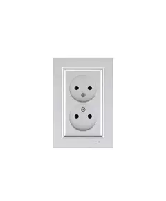 Розетка 2-м СП Karea 10А IP20 б/з сереб. Makel 56065017