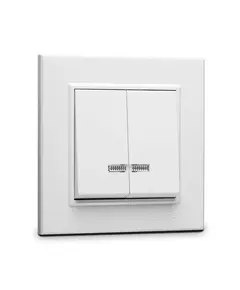 Выключатель 2-кл. СП Karea 10А IP20 с подсветкой бел. Makel 56001023