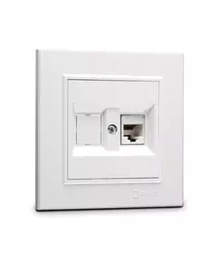 Розетка компютерная CAT5 + гнездо СП Karea IP20 бел. Makel 56001035