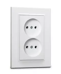 Розетка 2-я б/з СП Karea 16А IP20 бел. Makel 56001017