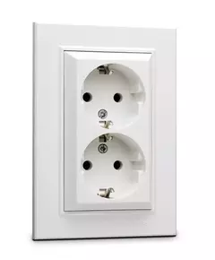 Розетка 2-я с/з СП Karea 16А IP20 бел. Makel 56001082