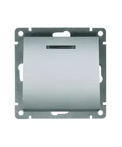 Выключатель 1-кл. СП Афина 10А IP20 с подсветкой механизм серебр. Universal A0121-S