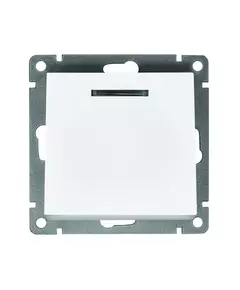 Выключатель 1-кл. СП Афина 10А IP20 с подсветкой механизм бел. Universal A0121