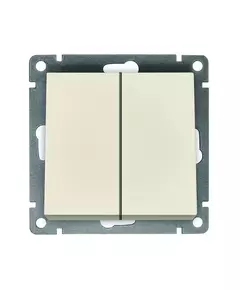 Выключатель 2-кл. СП Афина 10А IP20 механизм сл. кость (ivory) Universal A0023-I