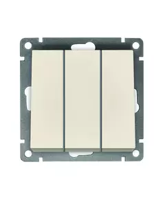 Выключатель 3-кл. СП Афина 10А IP20 механизм сл. кость (ivory) Universal A0043-I
