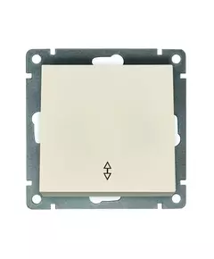 Переключатель проходной 1-кл. СП Афина 10А IP20 механизм сл. кость (ivory) Universal A0025-I