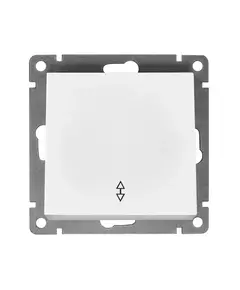 Переключатель проходной 1-кл. СП Афина 10А IP20 механизм бел. Universal A0025