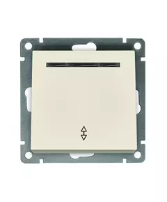 Переключатель проходной 1-кл. СП Афина 10А IP20 с подсветкой механизм сл. кость (ivory) Universal A0125-I