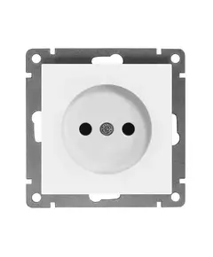 Розетка 1-м СП Афина 16А IP20 без заземл. механизм бел. Universal A0022