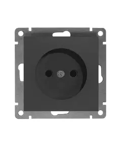 Розетка 1-м СП Афина 16А IP20 без заземл. механизм графит Universal A0022-Gr