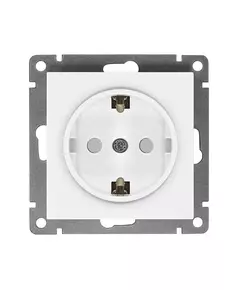 Розетка 1-м СП Афина 16А IP20 с заземл. защ. шторки механизм бел. Universal A0049