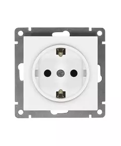 Розетка 1-м СП Афина 16А IP20 с заземл. механизм бел. Universal A0028