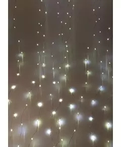 Гирлянда светодиодная "Дождь" 3х2м 240LED мультиколор 8 режимов 220В 1.5мм провод прозр. КОСМОС KOC_CUR-V107