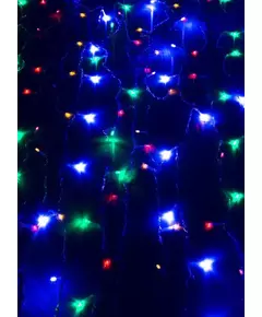 Гирлянда светодиодная "Дождь" 1.5х1.5м 144LED мультиколор 8 режимов 220В 1.5мм провод прозр. КОСМОС KOC_CUR-V106