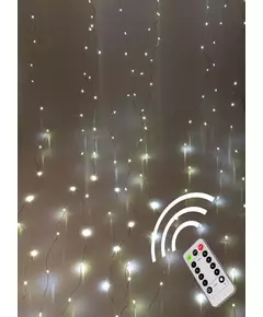 Гирлянда светодиодная "Роса" 3х3м +2м 300LED 10 нитей USB пульт КОСМОС KOC_CUR-U102