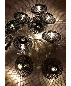 Гирлянда светодиодная "Фонарики" черн. 5х3см 10LED тепл. бел. 1.8+0.3м КОСМОС KOC_GIR-B119