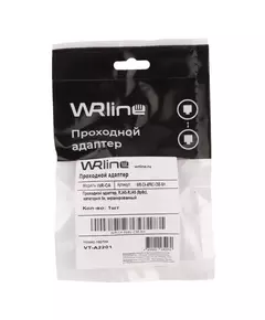 Адаптер проходной RJ45-RJ45 (8p8c) WR-CA-8p8c-C5E-SH кат. 5е экранир. WRline 505224