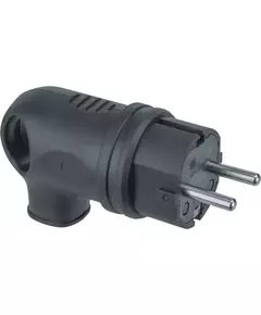 Вилка угловая 61 367 NCA-PLR01-16A-E-IP44-BL с заземл. каучук черн. Navigator 61367