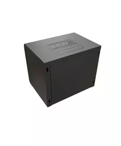 Шкаф настенный 19дюйм WR-TW-1266-GP-RAL9004 (19дюйм) 12U 650х600х600мм RAL 9004 стеклянная дверь черн. (разобранный) WRline 520247