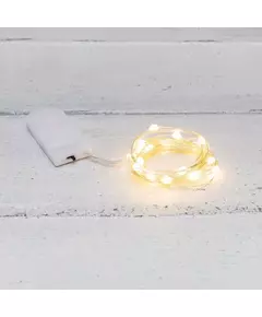 Гирлянда светодиодная "Роса" с крупными каплями 2м 20LED тепл. бел. 0.1Вт IP20 элементы питания 2хCR2032 (в компл.) Neon-Night 302-006