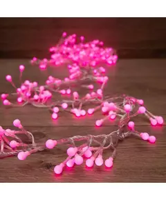 Гирлянда светодиодная "Мишура LED" 3м 288LED роз. 18Вт 220-240В IP20 провод ПВХ прозр. Neon-Night 303-607