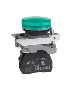 Лампа сигнальная OptiSignal D22 C4-L-M3 зел. металл 230-240VAC XB4BVM3 КЭАЗ 332174