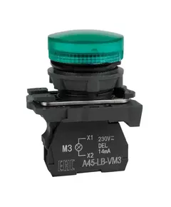 Лампа сигнальная OptiSignal D22 C5-L-M3 зел. пластик 230-240VAC XB5AVM3 КЭАЗ 332188