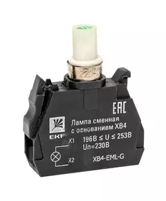 Лампа сменная с основанием XB4 зел. 230В PROxima EKF XB4-EML-G