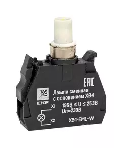 Лампа сменная с основанием XB4 бел. 230В PROxima EKF XB4-EML-W