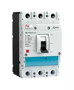 Выключатель автоматический 3п 63А 50кА AV POWER-1/3 ETU2.0 AVERES EKF mccb-13-63-2.0-av