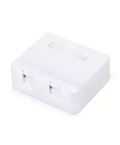 Корпус настенной розетки WR-MB-2 для установки 2-х вставок типа Keystone Jack бел. WRline 505220