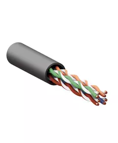 Кабель витая пара U/UTP кат.5e 4 пары solid внешний оболочка LDPE черн. TERACOM EKF TRC-5EUTP-04PE-BK-OUT3